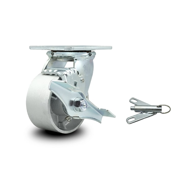 4 Inch Semi Steel Caster with Ball Bearing and Brake/Swivel Lock
